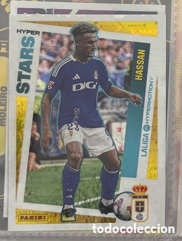 Coleccionismo Cromos antiguos: HASSAN STARS OVIEDO PANINI LaLiga Hypermotion 2024-25 2&ordf; divisi&oacute;n carta sticker