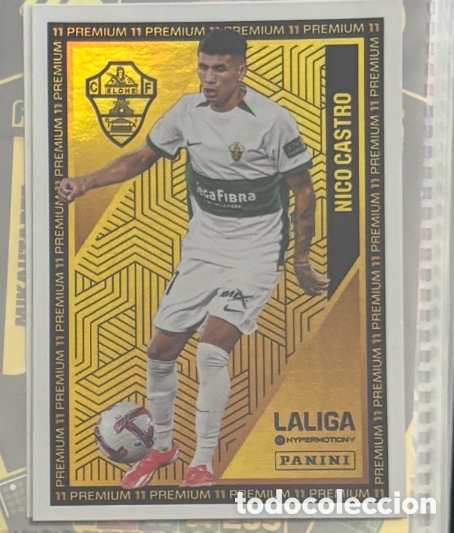Coleccionismo Cromos antiguos: NICO CASTRO ELCHE 11 premium PANINI LaLiga Hypermotion 2024-25 2&ordf; divisi&oacute;n carta sticker