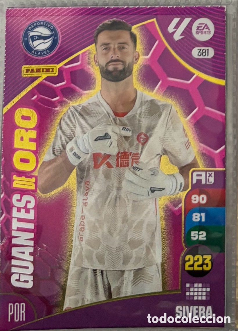 Coleccionismo Cromos antiguos: SIVERA ALAV&Eacute;S Guante de Oro La Liga Adrenalyn XL