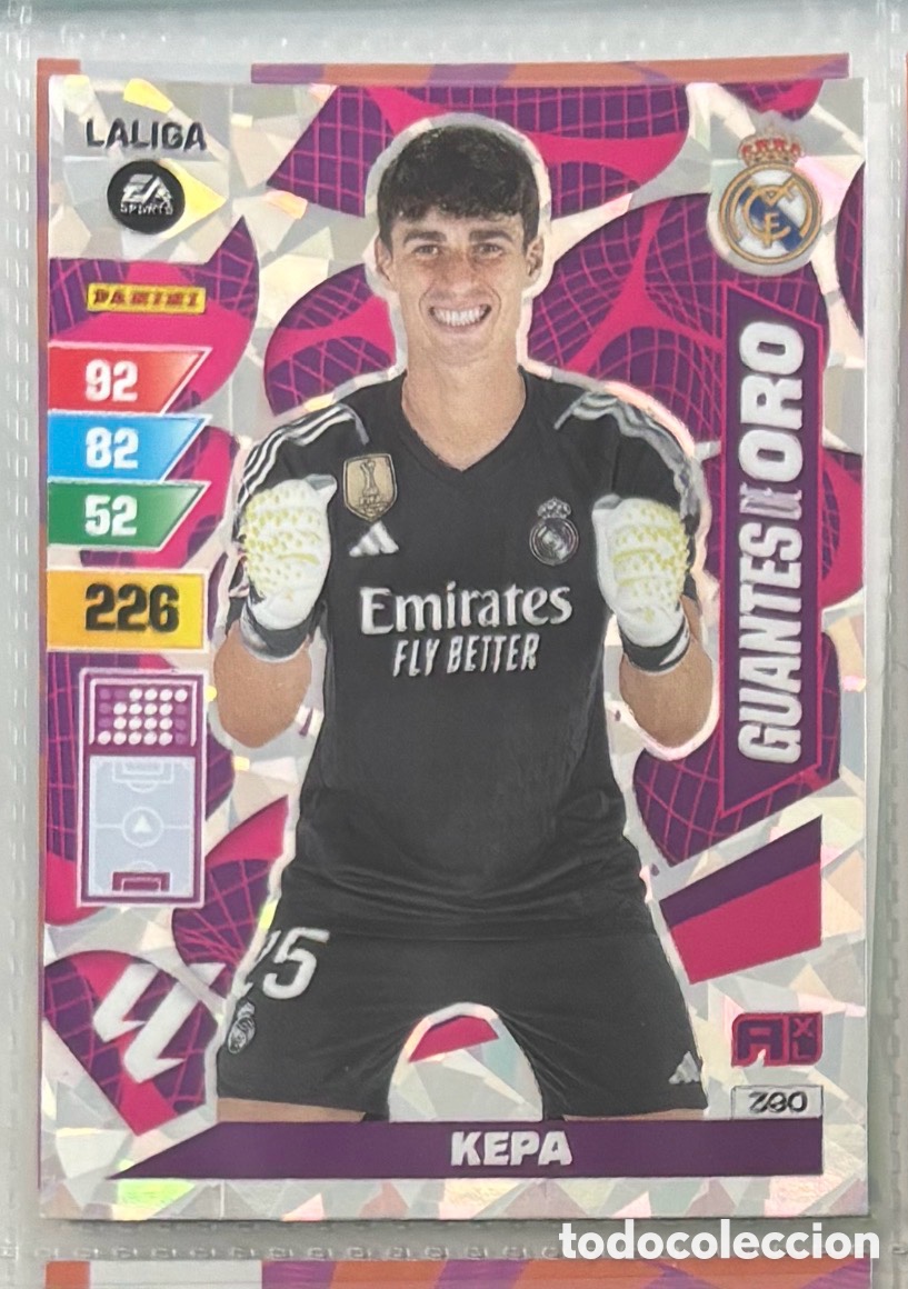 Coleccionismo Cromos antiguos: KEPA REAL MADRID Guante de Oro La Liga Adrenalyn XL
