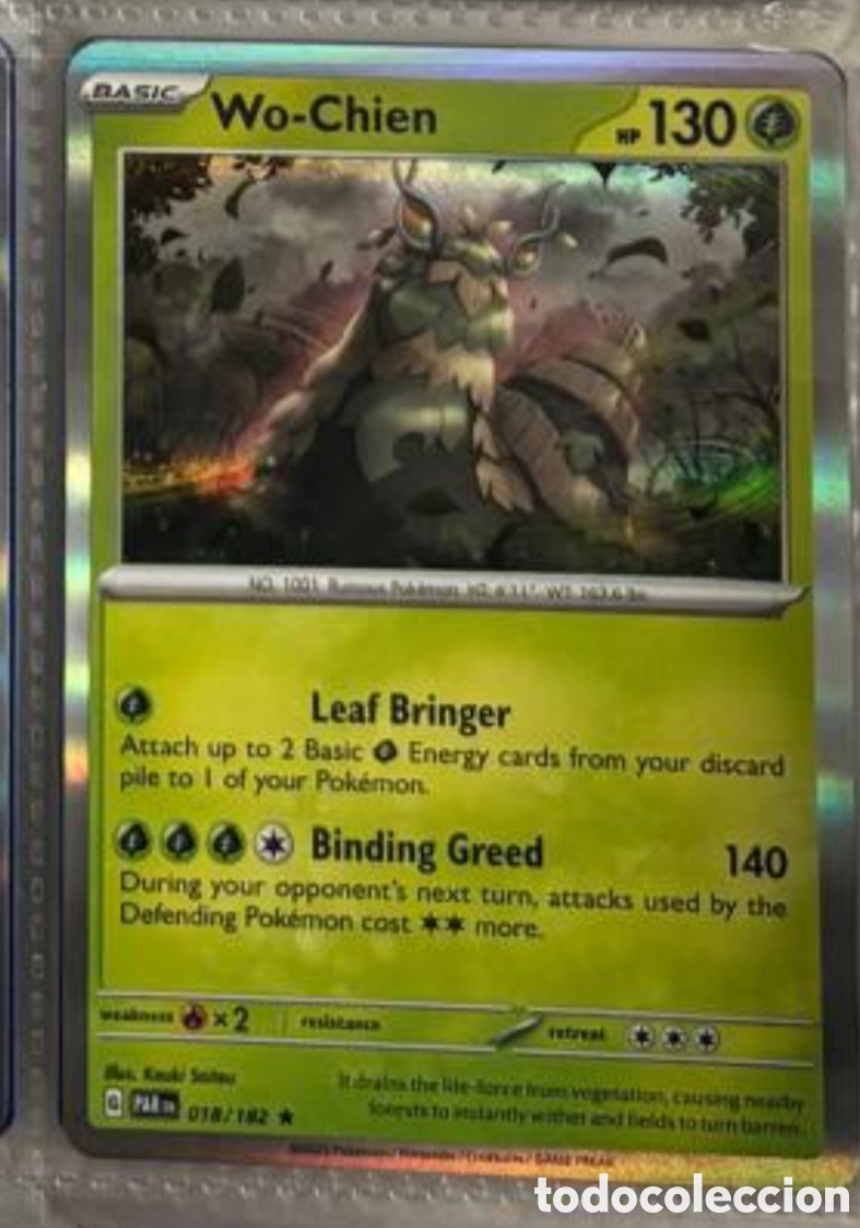 Coleccionismo Cromos antiguos: Wo-Chien Pokemon pack legendario TCG