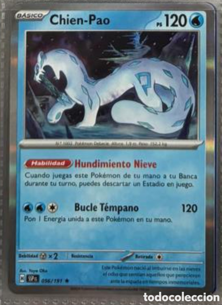 Coleccionismo Cromos antiguos: CHIEN-PAO Pokemon pack legendario TCG
