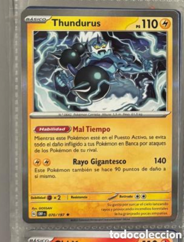 Coleccionismo Cromos antiguos: thundurus Pokemon pack legendario TCG