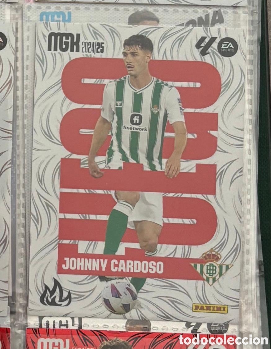Coleccionismo Cromos antiguos: JOHNNY CARDOSO BETIS Megacrack mgk 2024 2025 FUEGO