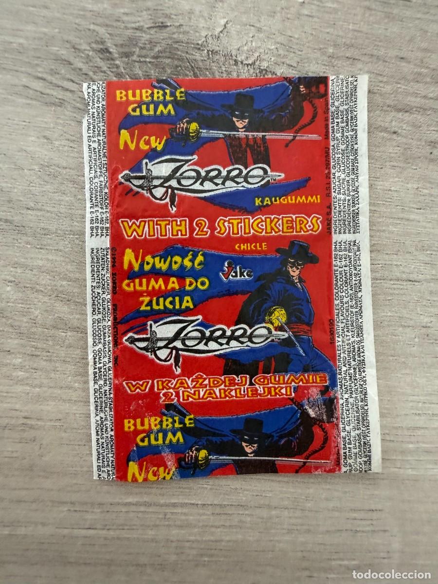 Coleccionismo Cromos antiguos: Envoltorio chicle El Zorro - Jake - Dif&iacute;cil