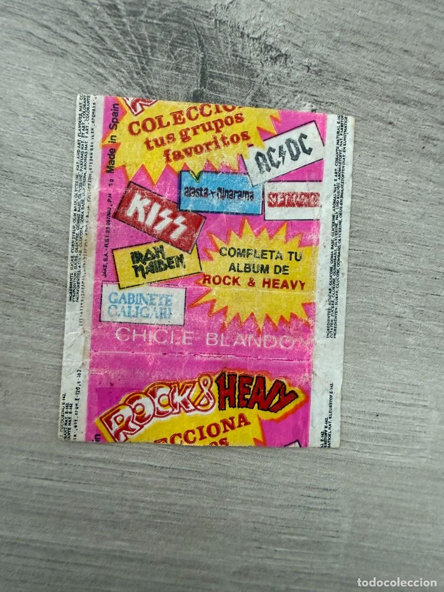 Coleccionismo Cromos antiguos: Envoltorio chicle Rock & Heavy - Espa&ntilde;a - Dif&iacute;cil
