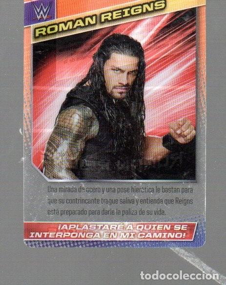 Coleccionismo Cromos antiguos: TARJETA DE PANINI W.W.E LUCHA LIBRE DE ROMAN REIGNS N &ordm; 45 CROMOS DE PLASTICO DEL A&Ntilde;O 2015