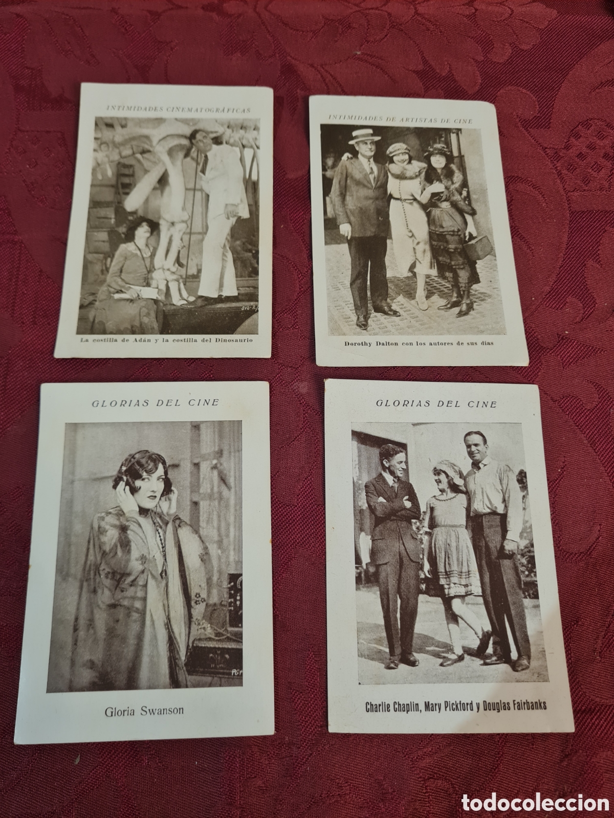Coleccionismo Cromos antiguos: Cromos GLORIAS DEL CINE, INTIMIDADES DE ARTISTAS DE CINE