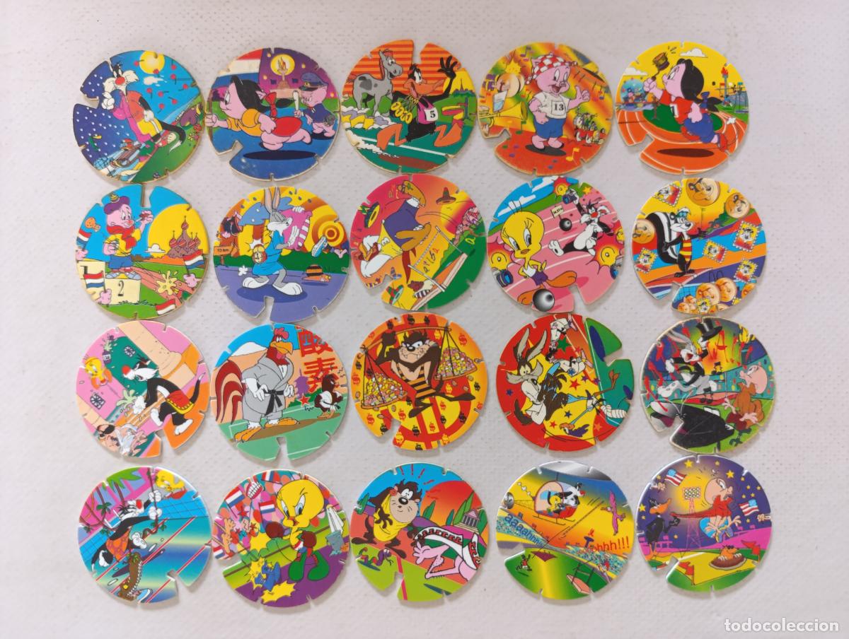 Coleccionismo Cromos antiguos: LOTE 20 TAZOS OLYMPIC FLIPPO - SERIE COMPLETA - N&ordm; 236 A 255 - SMITHS - 1996 - WARNER BROS (334C#)