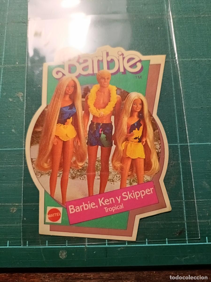 Collectable Antique Stickers: CROMO ANTIGUA PEGATINA - BARBIE - BARBIE, KEN Y SKIPPER TROPICAL - MATTEL