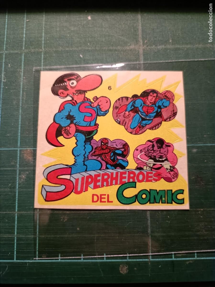 Coleccionismo Cromos antiguos: CROMO ADHESIVO PEGATINA SUPERHEROES DEL COMIC