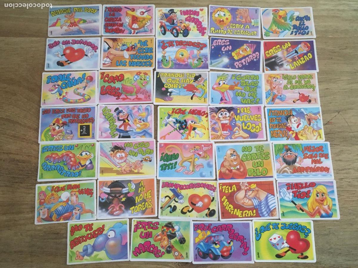 Collectable Antique Stickers: bollycao peguitarjertas II coleccion casi completa 34 cromos nunca pegados perfecto estado