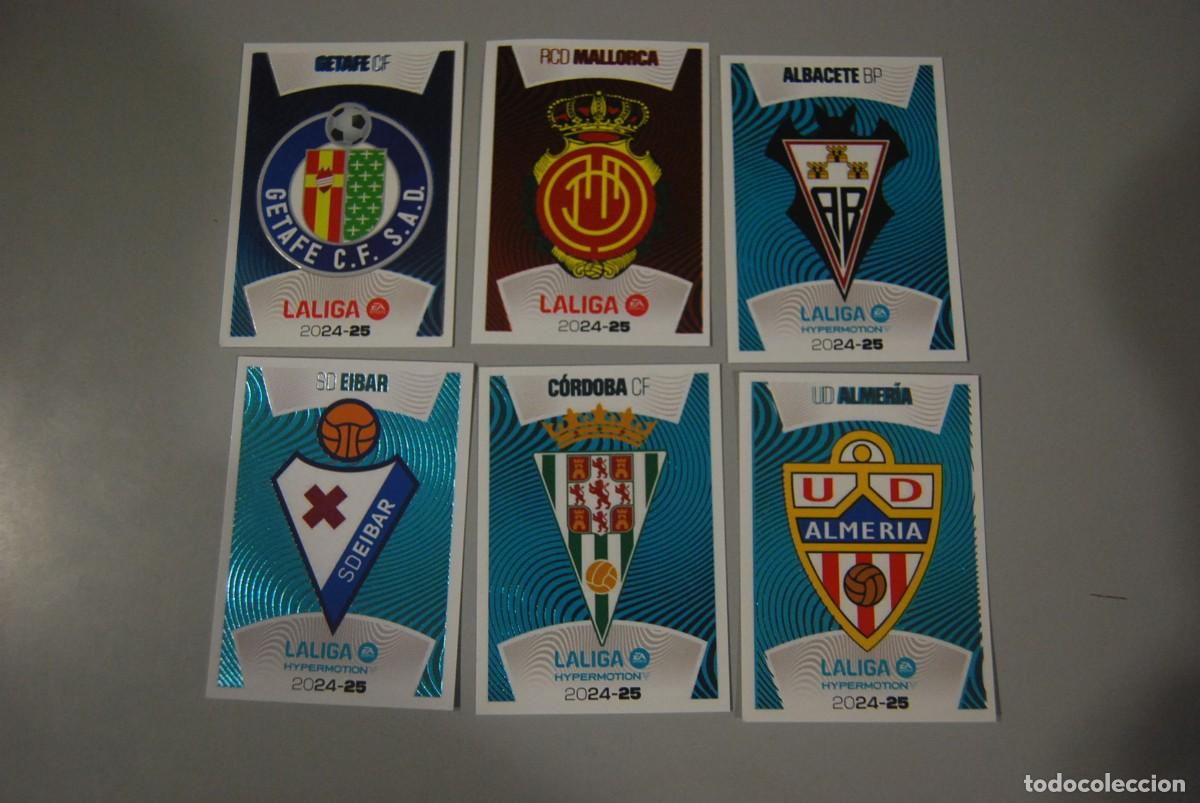 Coleccionismo Cromos antiguos: LOTE DE 6 CROMOS SIN PEGAR DE ESCUDOS LIGA 2024-2025 (VER FOTOS PARA IDENTIFICACION)