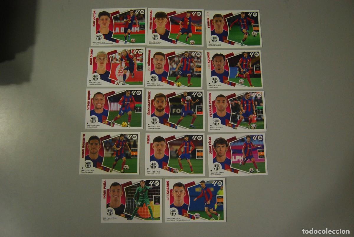 Collectionnisme Cartes &agrave; collectionner anciennes: LOTE DE 14 CROMOS JUGADORES F.C. BARCELONA LIGA 2024-2025, SIN PEGAR (VER FOTOS PARA IDENTIFICACION)