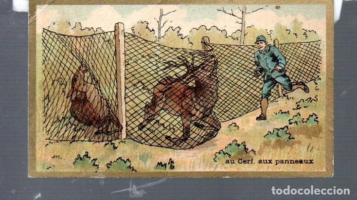 Coleccionismo Cromos antiguos: CROMO DE RESCATE DE CIERBO DE FABRICA DE BONNETERIE & CHEMISES ESTUBO PEGADO