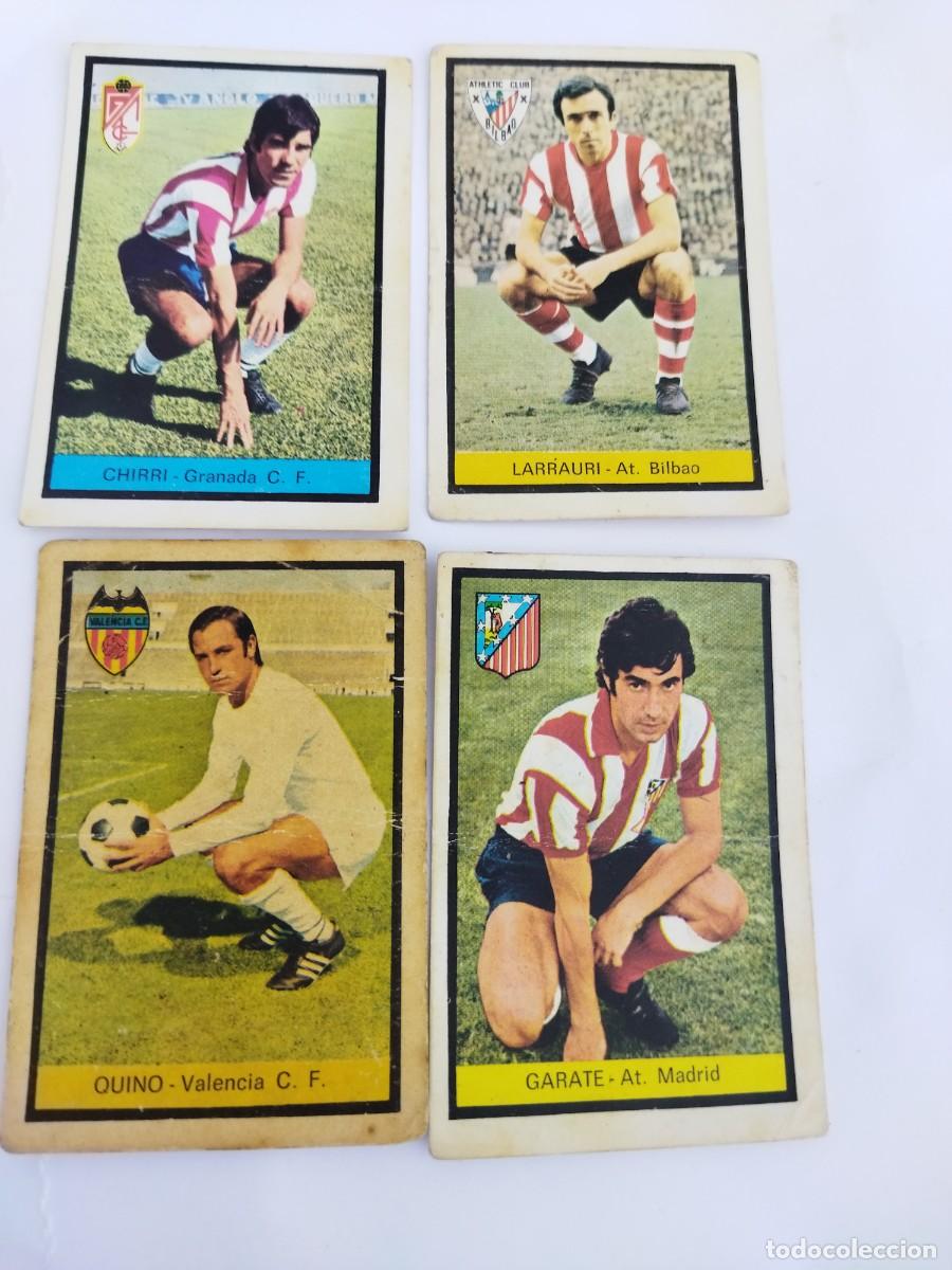 Coleccionismo Cromos antiguos: lote de 4 cromos campeonato de liga 1972 73 LARRAURI , QUINO, CHIRRI, GARATE,