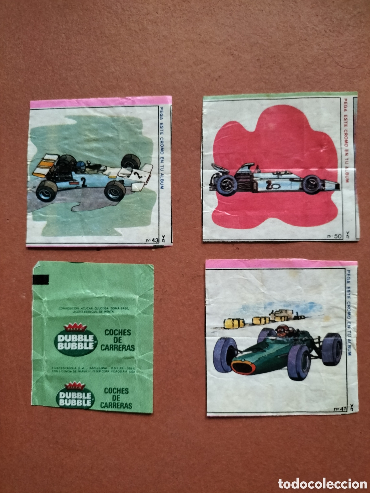 Colecionismo Cromos antigos: Dubble Bubble. Tres cromos+ Envoltura.