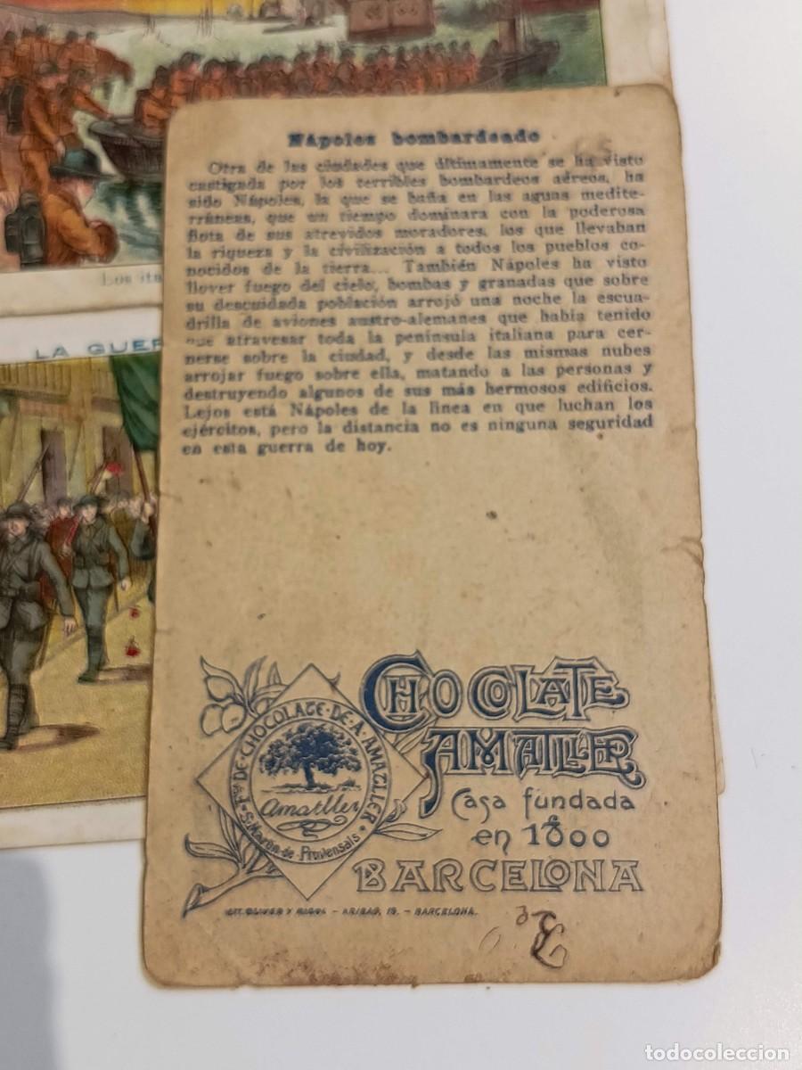 Coleccionismo cromos antiguos: Lote cromos Amatller La gran guerra - Foto 8