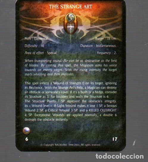 Coleccionismo Cromos antiguos: CROMO DE THE STRANGE ART N&ordm; 6 - 17 RACKHAM DEL A&Ntilde;O 1996 / 2003