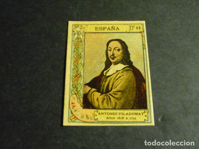 Collectionnisme Cartes &agrave; collectionner anciennes: ANTONIO VILADOMAT PINTOR ANTIGUO CROMO COLECCION CAJA DE CERILLAS