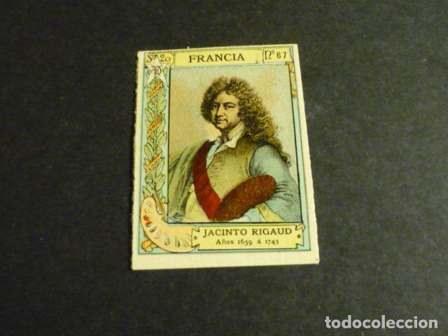 Coleccionismo Cromos antiguos: JACINTO RIGAUD PINTOR ANTIGUO CROMO COLECCION CAJA DE CERILLAS