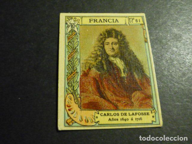 Coleccionismo Cromos antiguos: CARLOS DE LAFOSSE PINTOR ANTIGUO CROMO COLECCION CAJA DE CERILLAS