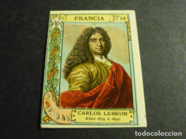 Coleccionismo Cromos antiguos: CARLOS LEBRUN PINTOR ANTIGUO CROMO COLECCION CAJA DE CERILLAS