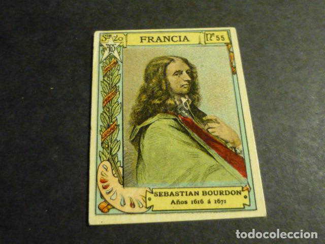 Coleccionismo Cromos antiguos: BOURDON PINTOR ANTIGUO CROMO COLECCION CAJA DE CERILLAS