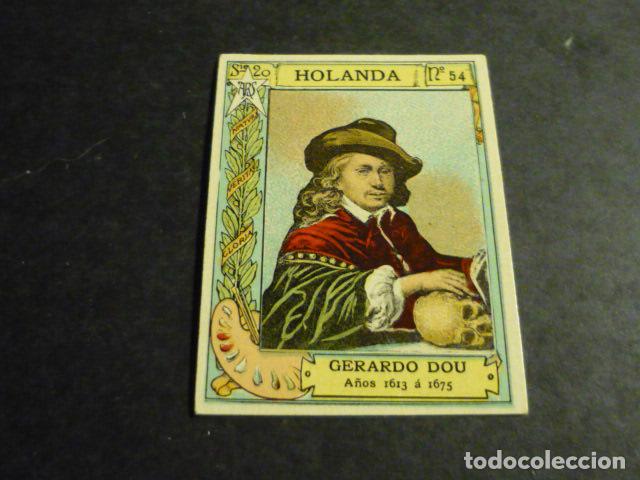 Coleccionismo Cromos antiguos: GERARDO DOU PINTOR ANTIGUO CROMO COLECCION CAJA DE CERILLAS