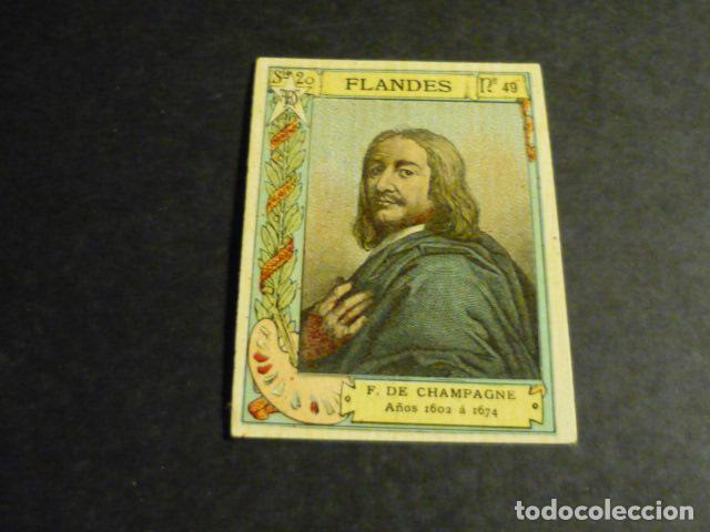 Colecionismo Cromos antigos: CHAMPAGNE PINTOR ANTIGUO CROMO COLECCION CAJA DE CERILLAS