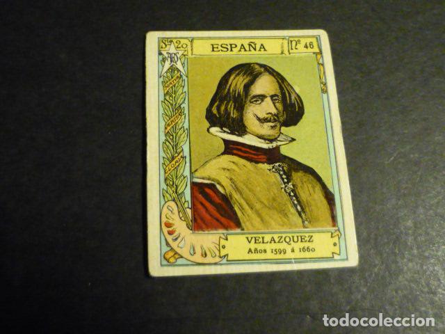 Colecionismo Cromos antigos: VELAZQUEZ PINTOR ANTIGUO CROMO COLECCION CAJA DE CERILLAS