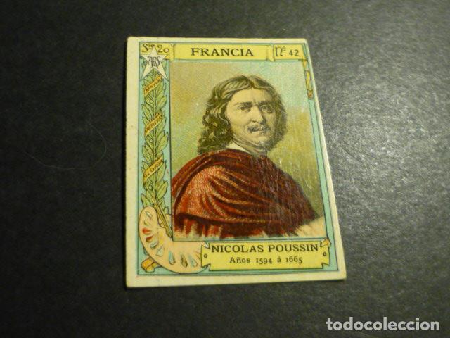 Colecionismo Cromos antigos: POUSSIN PINTOR ANTIGUO CROMO COLECCION CAJA DE CERILLAS