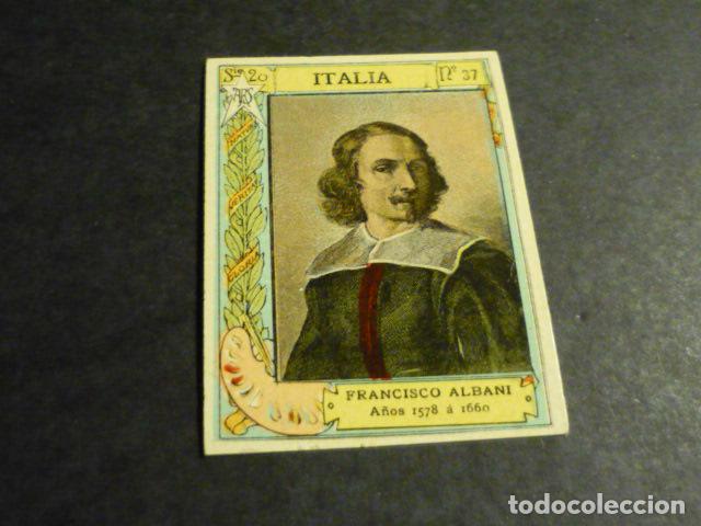 Colecionismo Cromos antigos: FRANCISCO ALBANI PINTOR ANTIGUO CROMO COLECCION CAJA DE CERILLAS