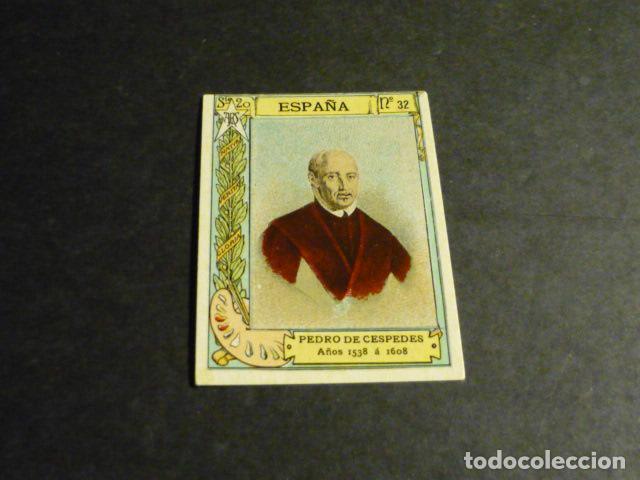 Colecionismo Cromos antigos: PEDRO DE CESPEDES PINTOR ANTIGUO CROMO COLECCION CAJA DE CERILLAS