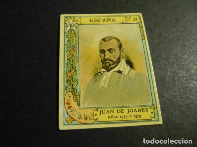 Colecionismo Cromos antigos: JUAN DE JUANES PINTOR ANTIGUO CROMO COLECCION CAJA DE CERILLAS