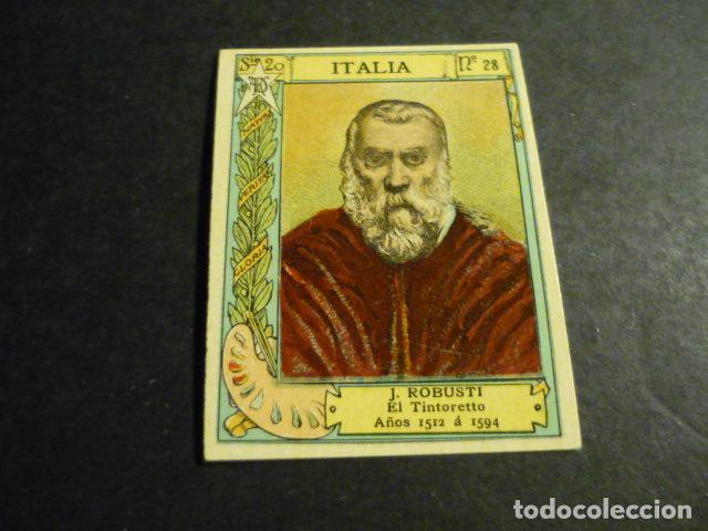 Colecionismo Cromos antigos: TINTORETTO PINTOR ANTIGUO CROMO COLECCION CAJA DE CERILLAS