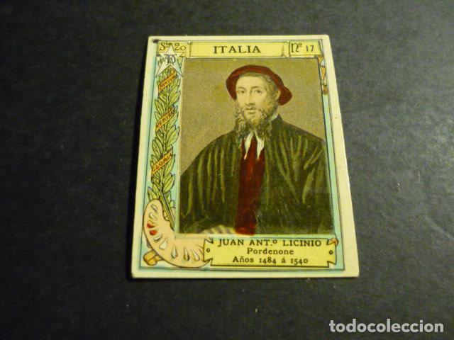 Collectable Antique Stickers: JUAN ANTONIO LICINIO PINTOR ANTIGUO CROMO COLECCION CAJA DE CERILLAS
