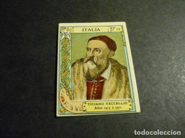 Colecionismo Cromos antigos: TIZIANO PINTOR ANTIGUO CROMO COLECCION CAJA DE CERILLAS