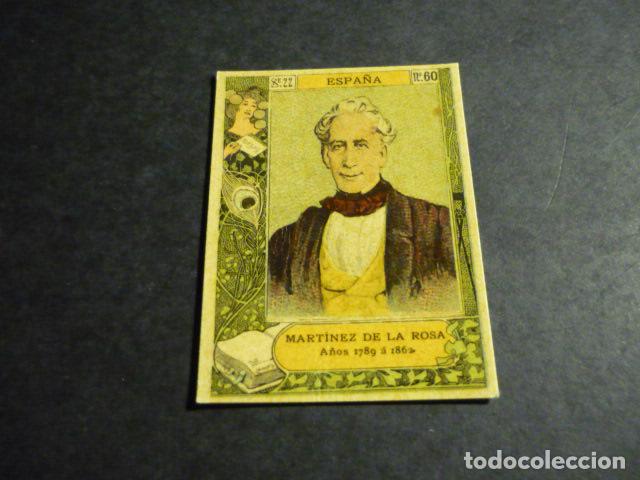 Collezionismo Figurine antiche: MARTINEZ DE LA ROSA ESCRITOR ANTIGUO CROMO COLECCION CAJA DE CERILLAS