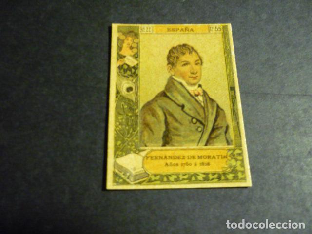 Collezionismo Figurine antiche: MORATIN ESCRITOR ANTIGUO CROMO COLECCION CAJA DE CERILLAS