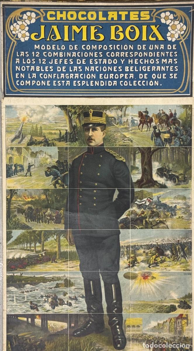 Coleccionismo Cromos antiguos: BELGICA - ALBERTO I - PLANCHA COMPLETA DE CROMOS SIN CORTAR - CHOCOLATES JAIME BOIX -VER FOTOS