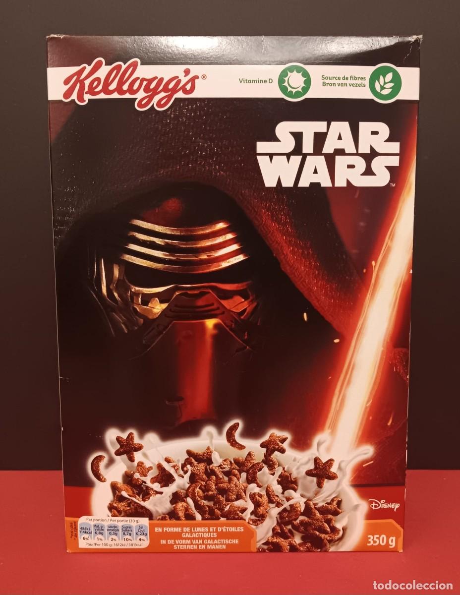Coleccionismo Cromos antiguos: CAJA VACIA CEREALES KELLOGGS PROMOCION STAR WARS 2017