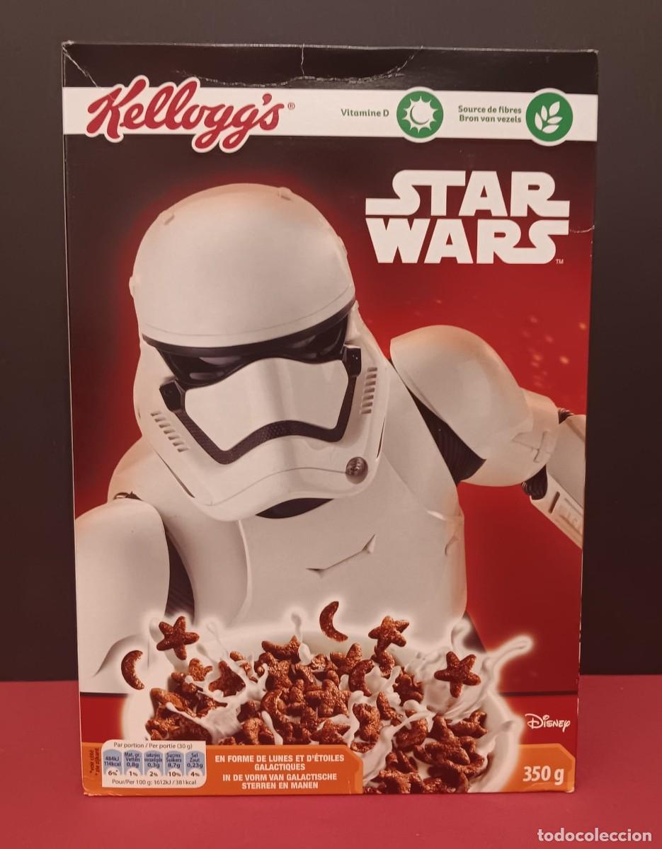 Coleccionismo Cromos antiguos: CAJA VACIA CEREALES KELLOGGS PROMOCION STAR WARS 2017
