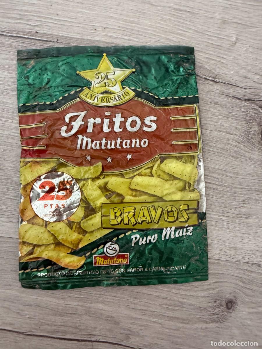 Coleccionismo Cromos antiguos: Envoltorio Bolsa Matutano Fritos Bravos 25 Aniversario