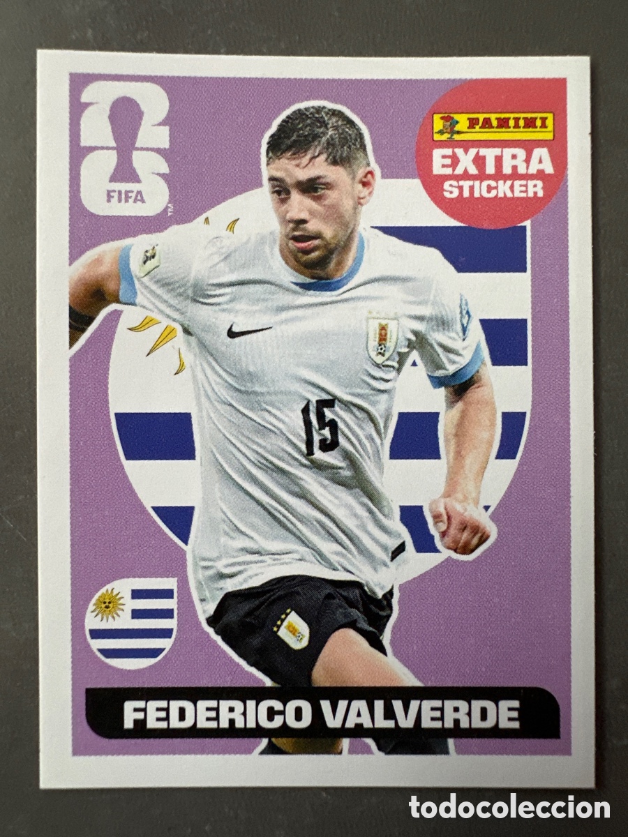 Coleccionismo Cromos antiguos: FIFA WORLD CUP 2026 EXTRA STICKER VALVERDE URUGUAY PANINI