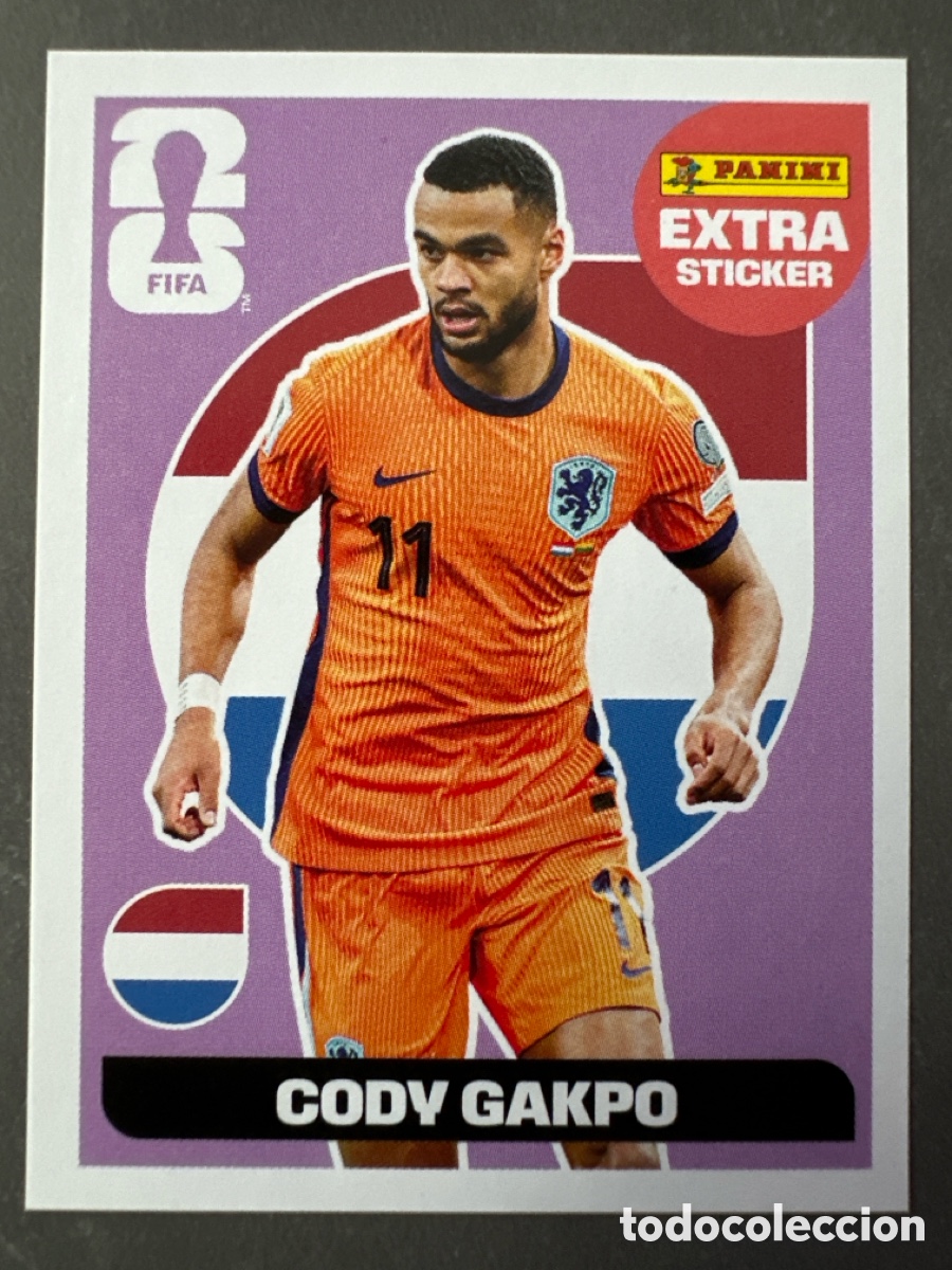 Coleccionismo Cromos antiguos: FIFA WORLD CUP 2026 EXTRA STICKER CODY GAKPO PA&Iacute;SES BAJOS PANINI