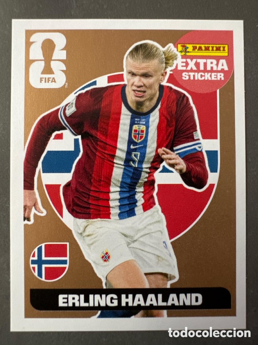 Coleccionismo Cromos antiguos: FIFA WORLD CUP 2026 EXTRA STICKER BRONCE HAALAND NORUEGA PANINI
