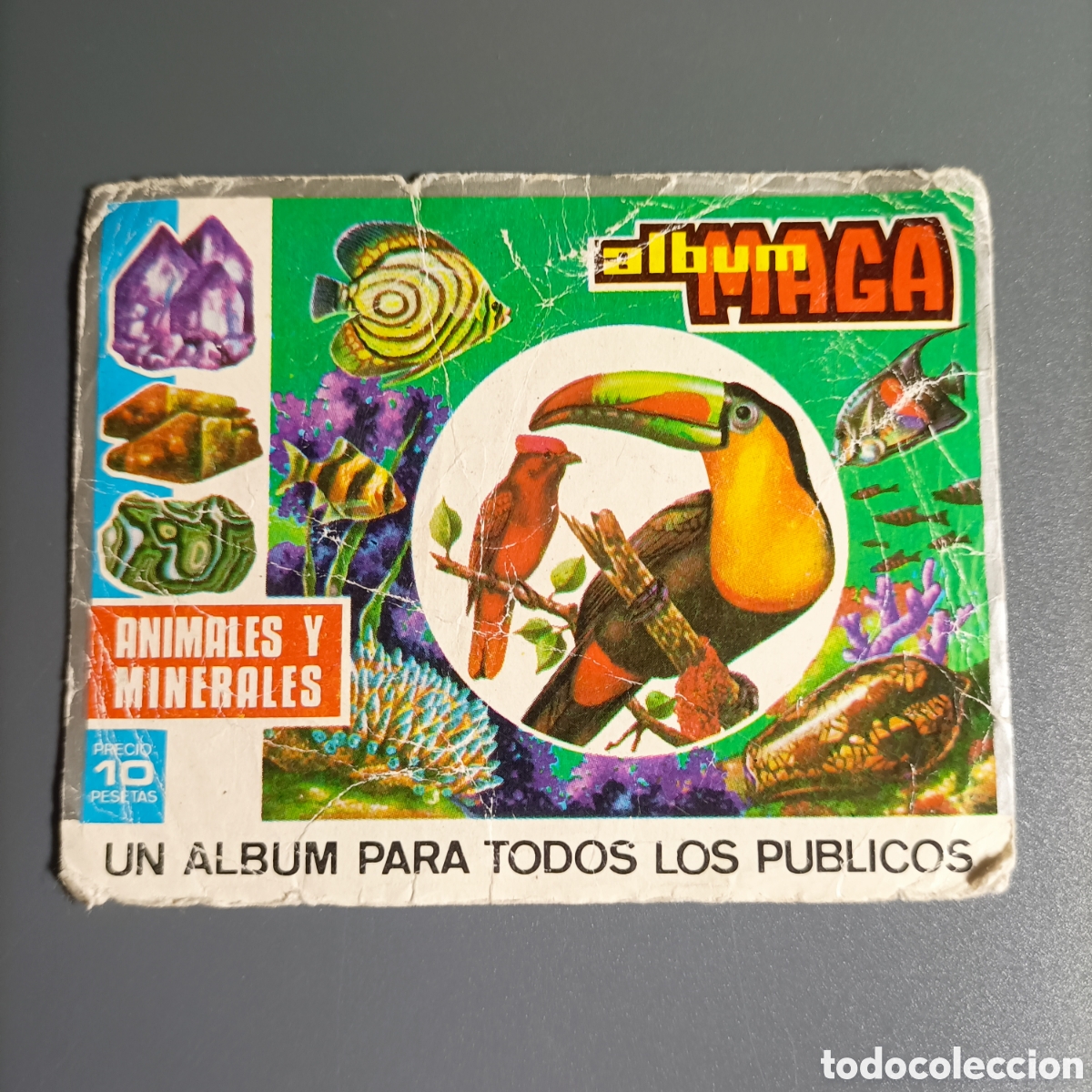 Coleccionismo Cromos antiguos: VALE-DESCUENTO. ALBUM MAGA, ANIMALES Y MINERALES