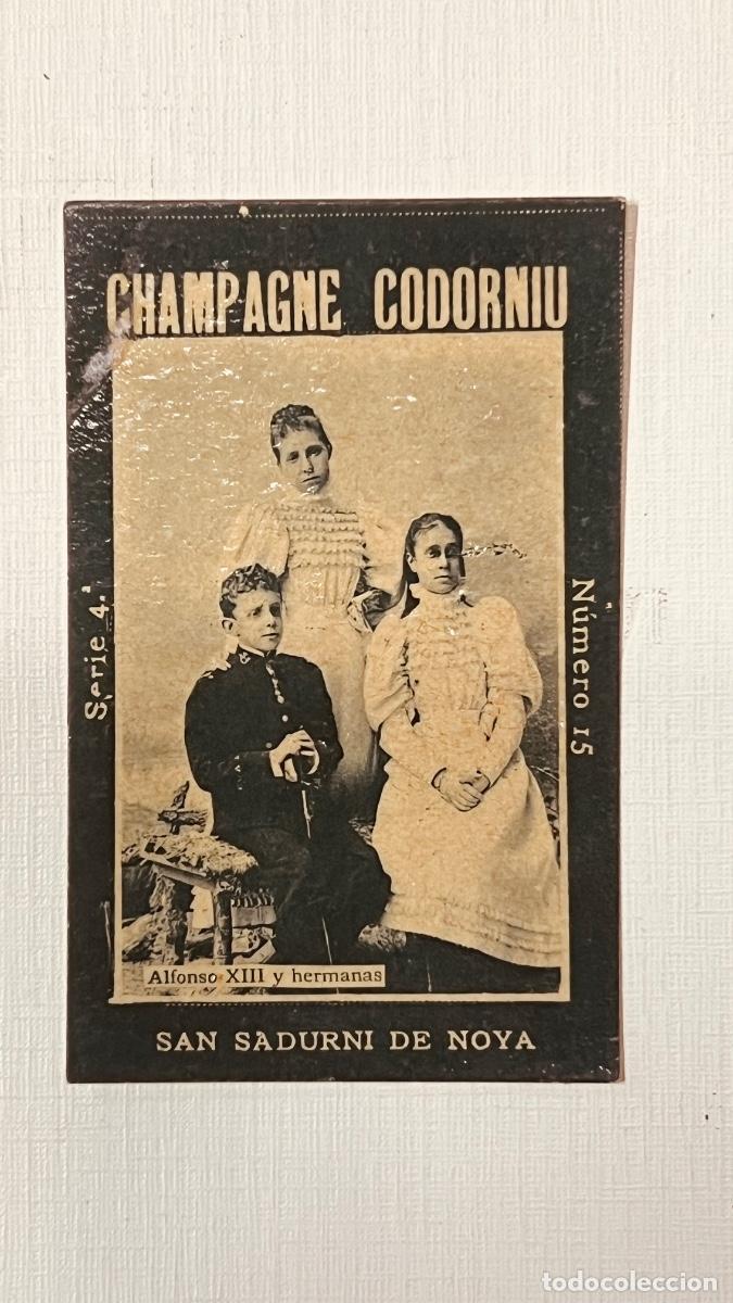 Coleccionismo Cromos antiguos: Cromo propaganda publicidad sastrer&iacute;a Madrid s Gonz&aacute;lez alfonso 13 champagne codorniu serie 4 15