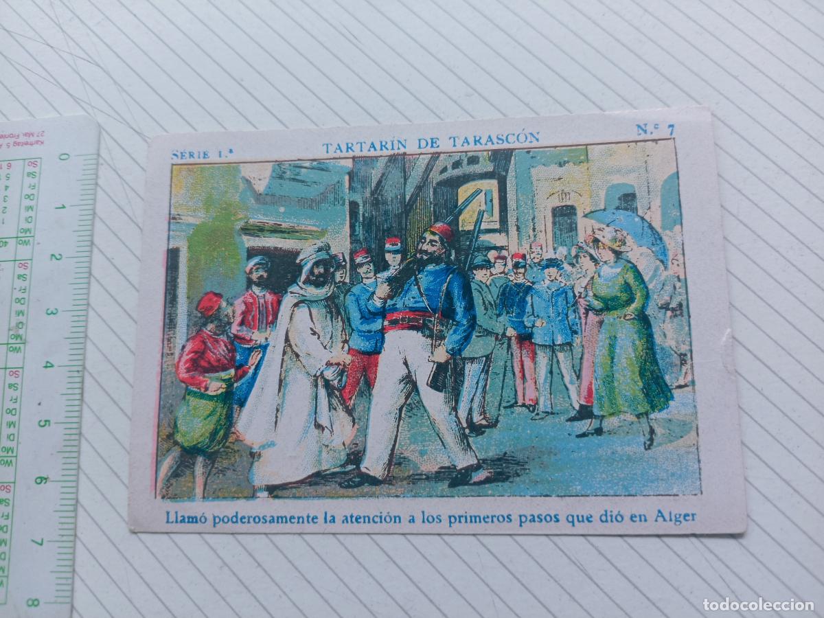 Coleccionismo Cromos antiguos: Cromo de Tartar&iacute;n de Tarasc&oacute;n. Publicidad Farmacia del Pilar Dr. Costas
